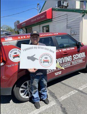 Skill test passed with flying colors! Keep up the safe driving habits.  For all your driver licensing needs, contact Bal Driving School!