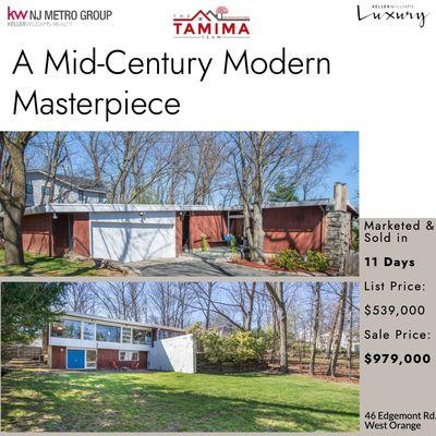 This 1961 Mid-Century Modern is one of a kind!  
If you're thinking of selling, give me a call @ 201.306.0267!