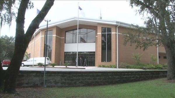 First Baptist Church main entrance