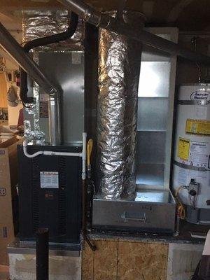 Trane SX81 furnace with enlarged
 intake manifold, greatly increasing air flow.