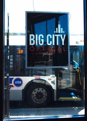 Big City Optical is in the heart of Pilsen and the 18 bus line stops at Blue Island just feet from the front door.