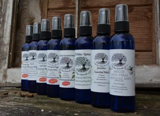 Essential Mists, safe for Body, Room, Linen and anything else you'd like to smell fresh and clean.