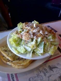 Chicken Ceaser salad.  Bigger than it looks!