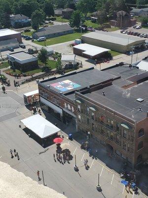 Fun rooftop art to see from the observation deck