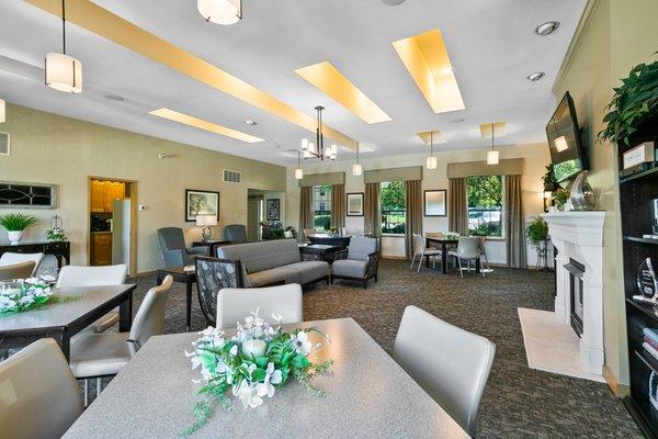 Our community building is available for residents to use for their own private entertaining!