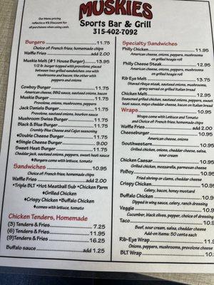 Menu- 6/23