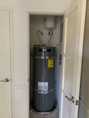 50 Gallon electric water heater install