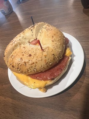 Pork roll bagel