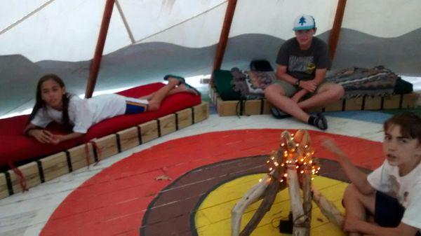 Inside a Tipi