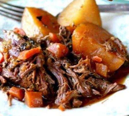 Grass-fed pot roast.