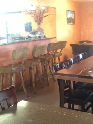 Beautiful bar stools in the bar area