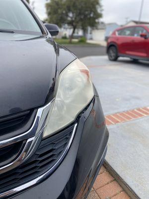 Before headlight restoration