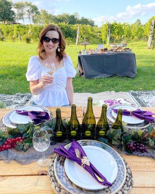 Winery glam picnic experience