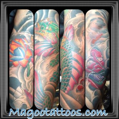 Koi dragon forearm design