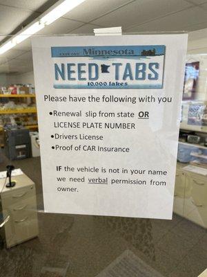 If you need tabs