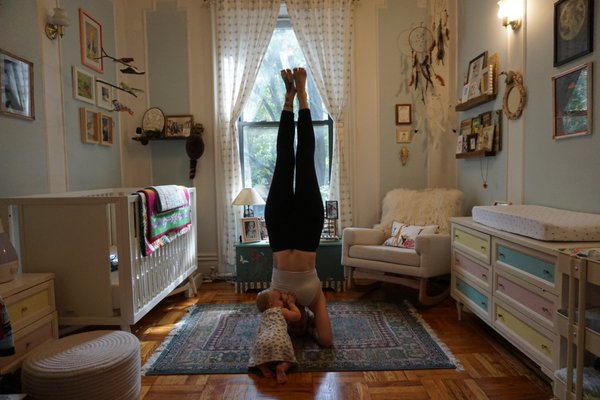 Celebrating 365 days of exclusive breastfeeding with a nursing headstand