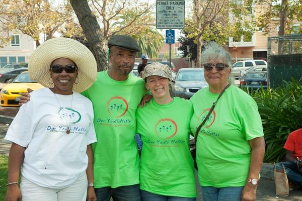 Our Youth Matter 8th Annual School Supply giveaway with our new t-shirts.