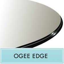 Ogee Polished Edge Table top glass