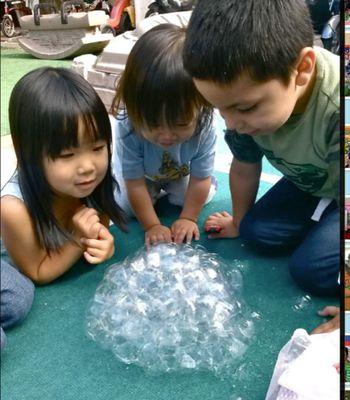 Exploring the science behind air bubbles and soap.