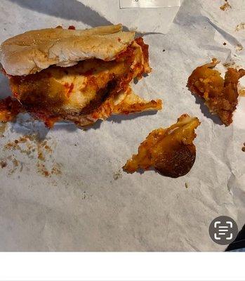 Now the Worst Chicken Parm I dont recommend wasting your money