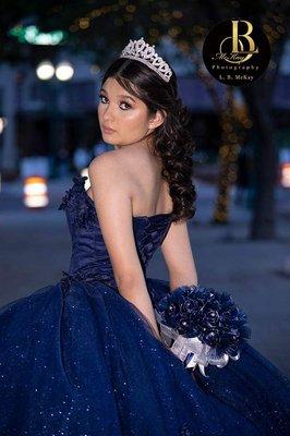 Elegant and sophisticated young Quinceñera posing prior to her big day.