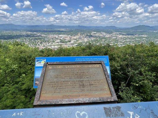 View from the Roanoke Star at the park