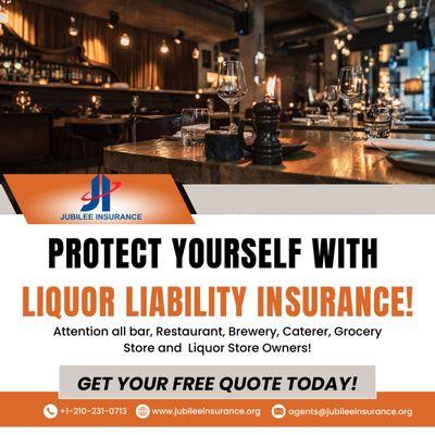 Keep your establishment protected with comprehensive liquor liability insurance.