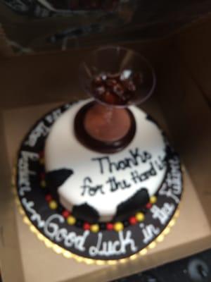 Thanks for your hard work - office cake