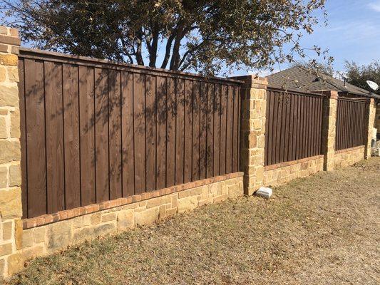 Fence staining