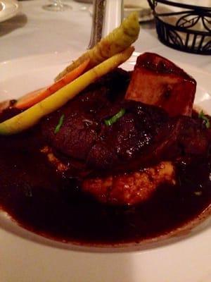 Sadly, this photo does not do this wonderful Venison Osso Bucco, a special, justice.  Tender and flavorful, wonderful sauce.