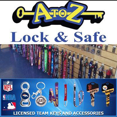 A to Z Lock and Safe carries official NFL, NBA, and MLB accessories. (We also carry a full line of college team gear)