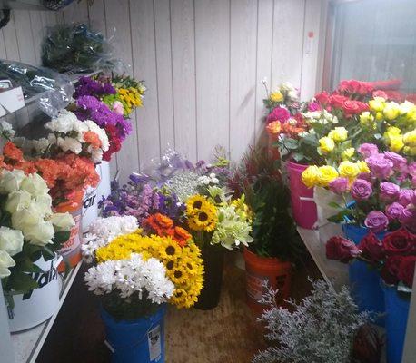 We have an assortment of fresh flowers