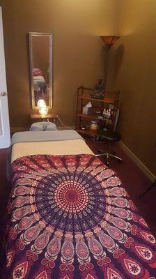 Beautiful treatment room for your self care session