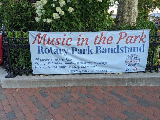 Cape May Rotary Park on a Saturday evening