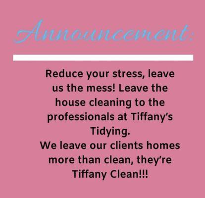 Tiffany’s Tidying