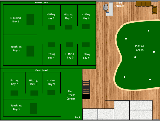 First and second floor layout.