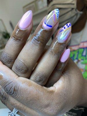 Builder Gel Overlay w/designs