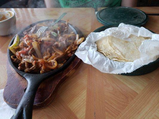 Steak fajitas