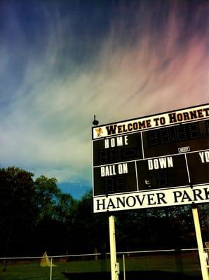 Score board on the track