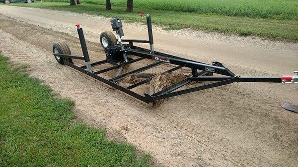 ECO Grader 5ft model
13 ft of grader blades.
Wireless remote control
This unit working well with golf cart or side by side ATV.