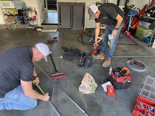 Getting everything ready to install an electric vehicle charger