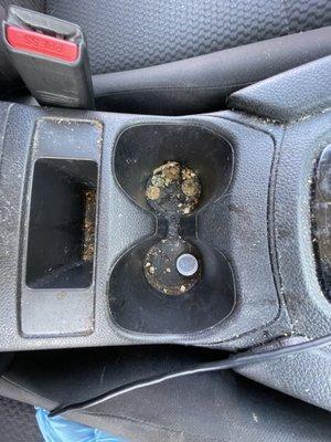 Build up and residue in cup holders and crevices