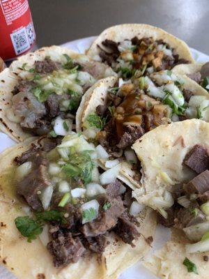 Tacos are tiny but lots of meat