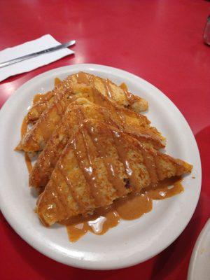 Elvis Stuffed french toast, banana + peanut butter