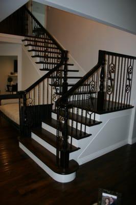 Hickory Custom Stairs, Hickory Distressed and Hand Scraped Floors