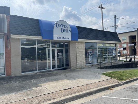 Front view of Cooper Drugs pharmacy