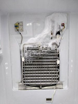 Iced Samsung evaporator, a common Samsung issue. Please make sure your doors are closed.