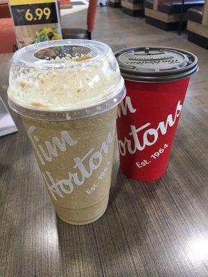 Ice cap and a regular coffee!