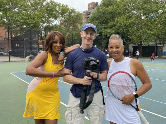 Filming and photographing Gayle King