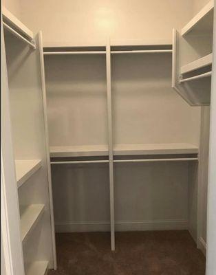 Closet shelving anyway you would like!